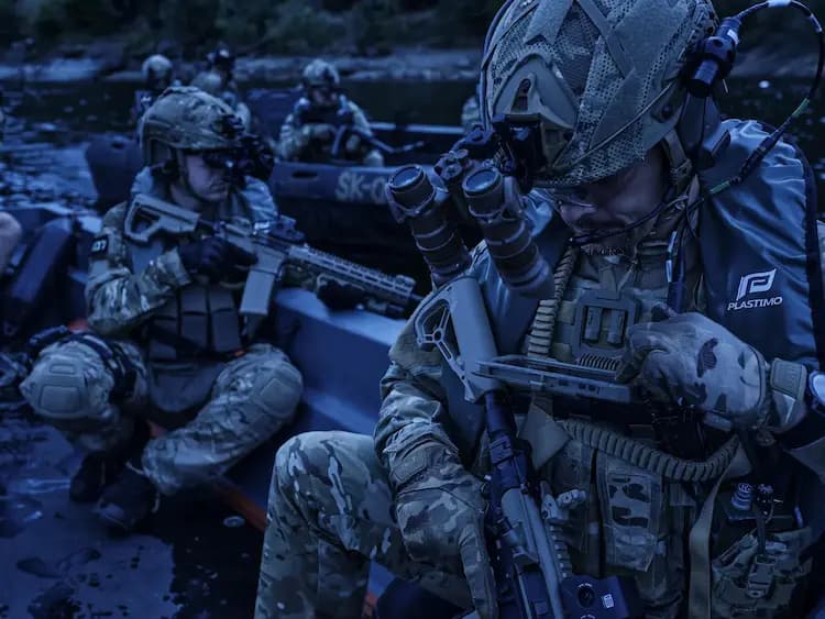 FAB Defense equipped rifle in field operations